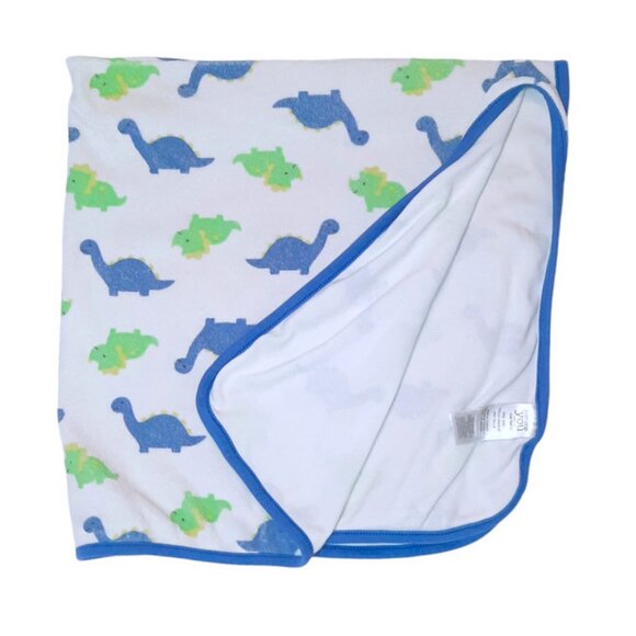 Carter's Just One You Dinosaur Baby Terry Lovey Swaddle Blanket 26" X 27" - Picture 2 of 5